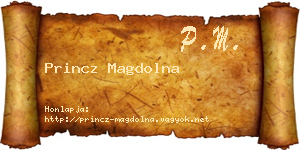 Princz Magdolna névjegykártya