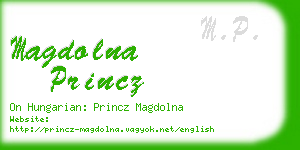magdolna princz business card